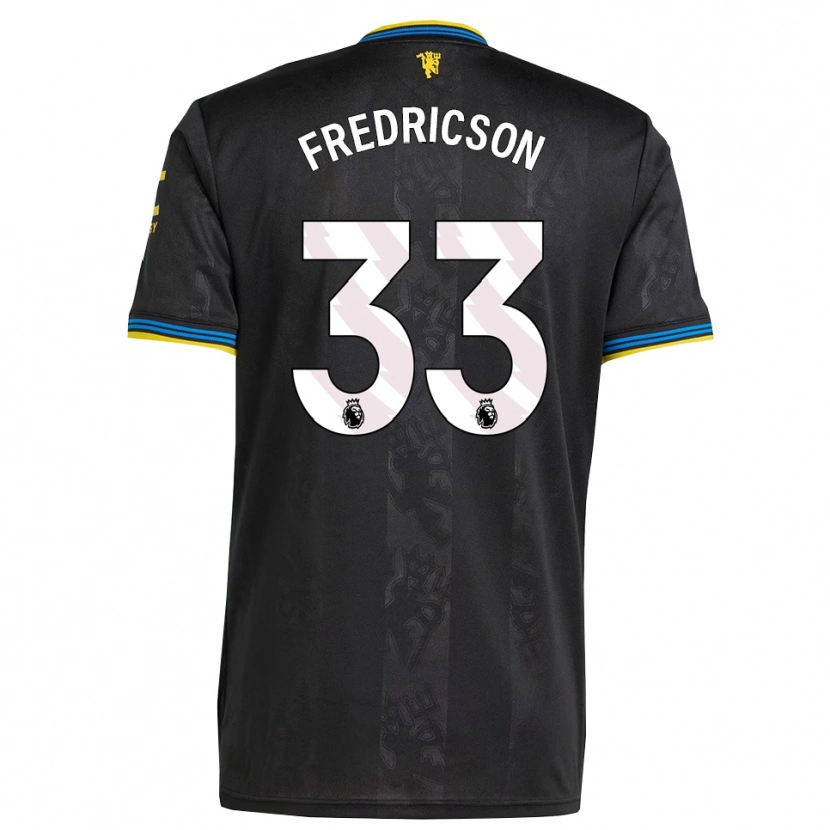 Danxen Dame Tyler Fredricson #33 Svart Gul Blå Tredje Sett Drakt Trøye 2025/26 Skjorter T-Skjorte