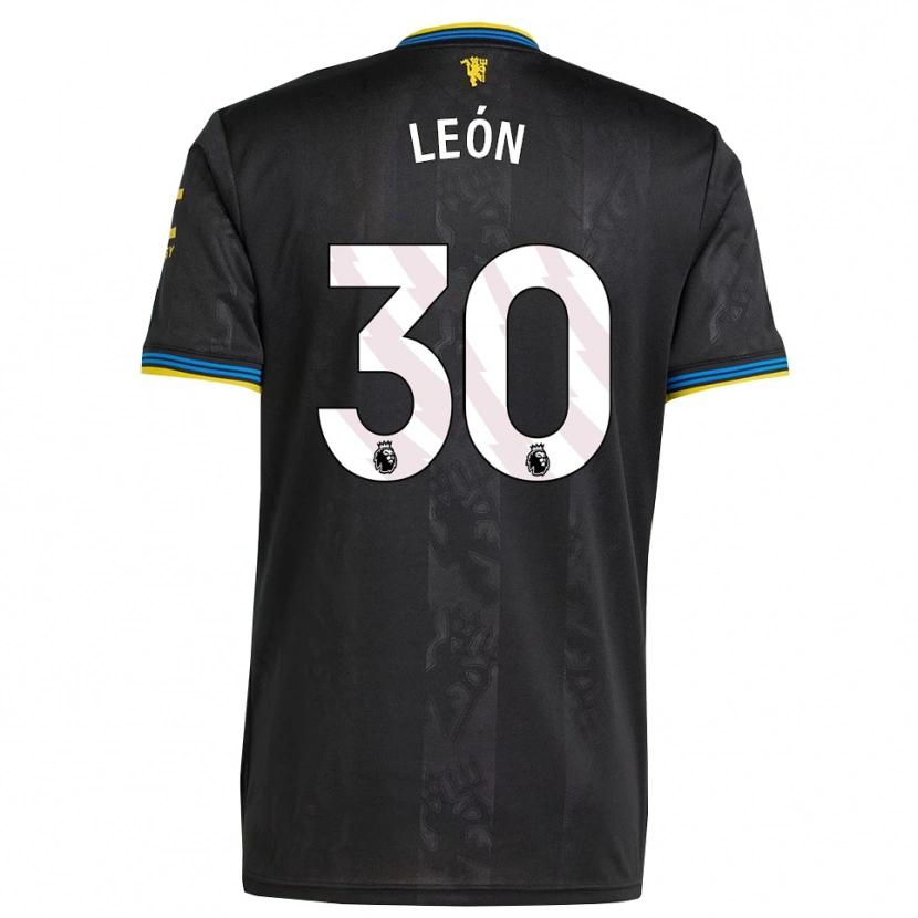 Danxen Dame Diego León #30 Svart Gul Blå Tredje Sett Drakt Trøye 2025/26 Skjorter T-Skjorte