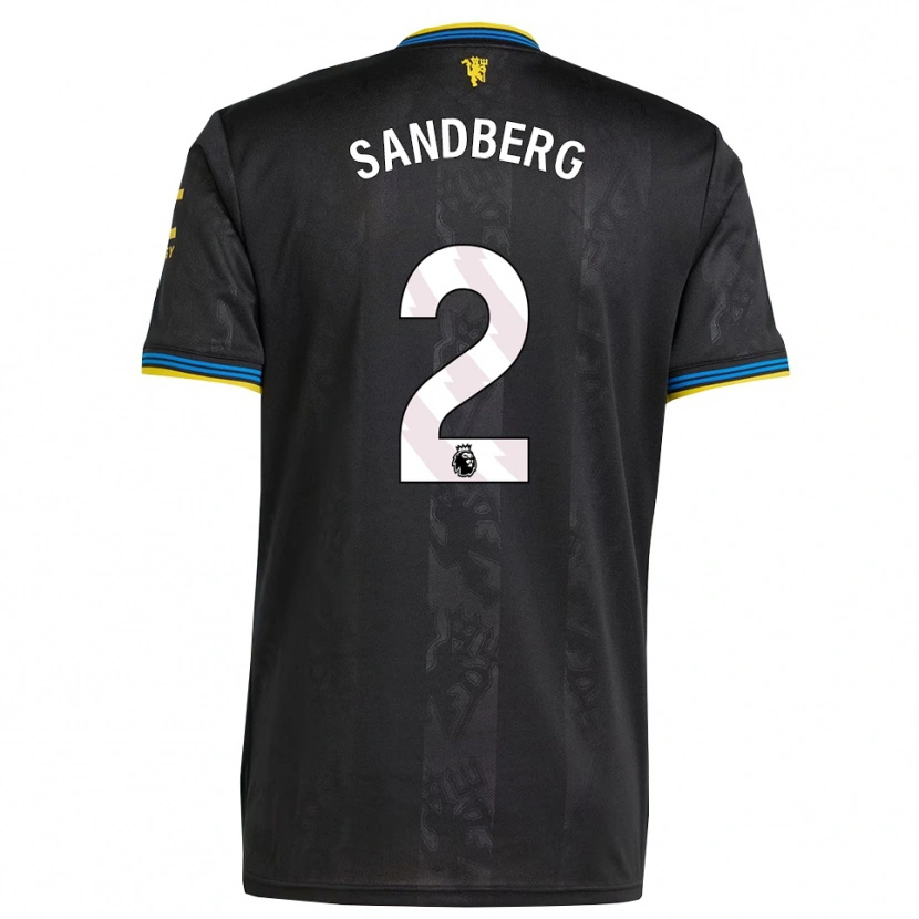 Danxen Dame Anna Sandberg #2 Svart Gul Blå Tredje Sett Drakt Trøye 2025/26 Skjorter T-Skjorte