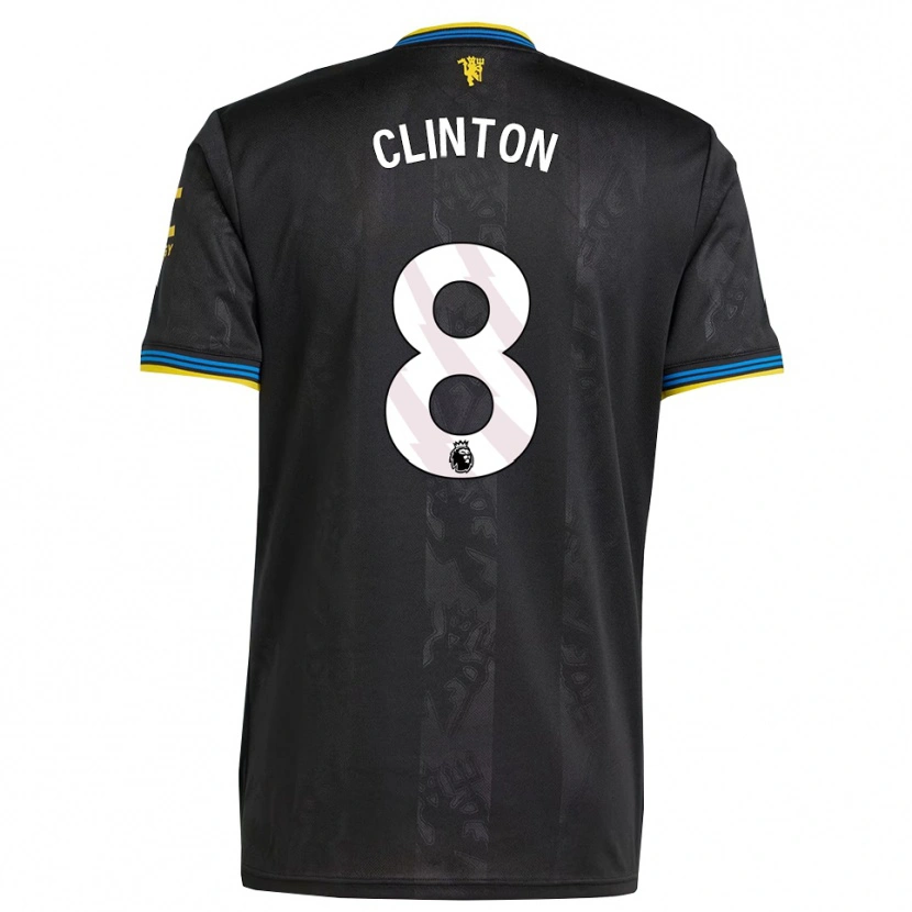 Danxen Dame Grace Clinton #8 Svart Gul Blå Tredje Sett Drakt Trøye 2025/26 Skjorter T-Skjorte