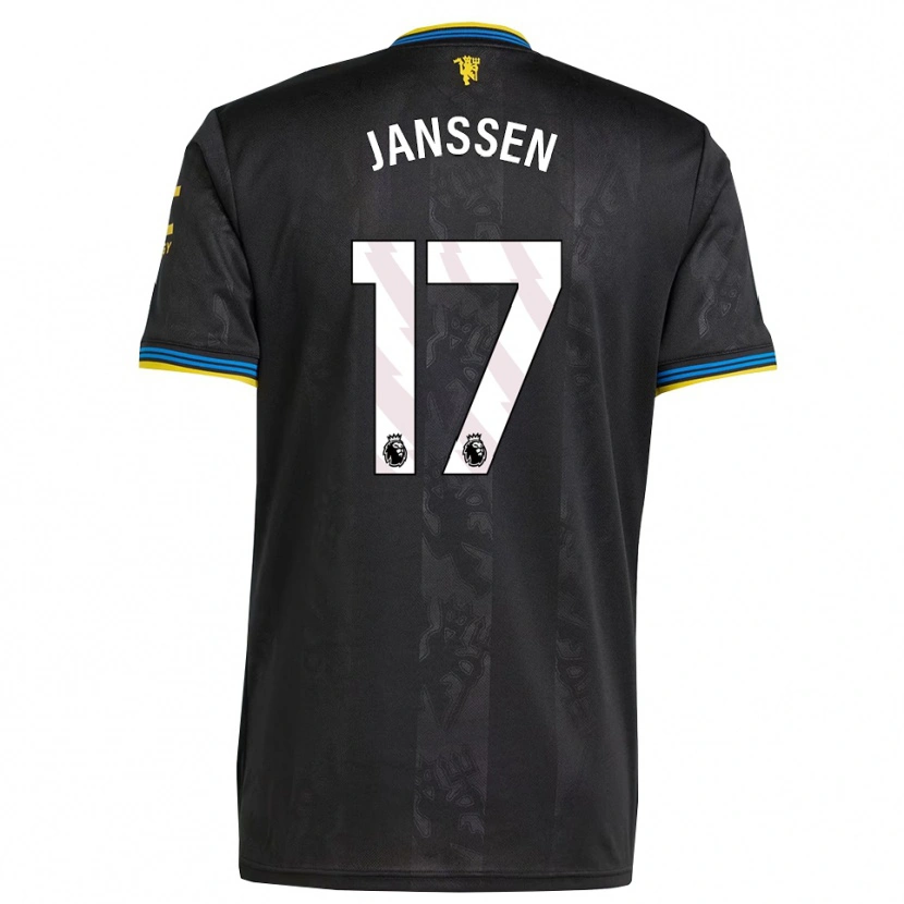 Danxen Dame Dominique Janssen #17 Svart Gul Blå Tredje Sett Drakt Trøye 2025/26 Skjorter T-Skjorte