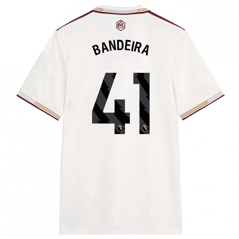 Danxen Dame Mauro Bandeira #41 Off White Burgunder Tredje Sett Drakt Trøye 2025/26 Skjorter T-Skjorte