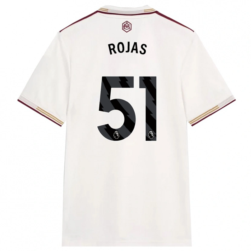 Danxen Dame Alexéi Rojas #51 Off White Burgunder Tredje Sett Drakt Trøye 2025/26 Skjorter T-Skjorte