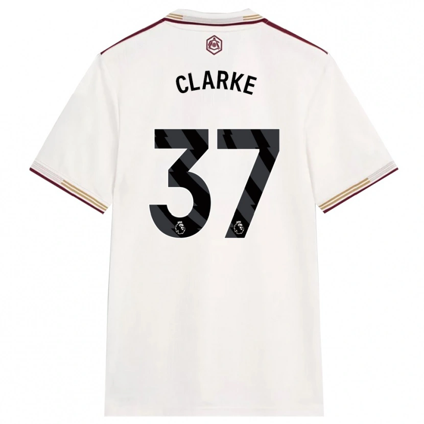 Danxen Dame Brayden Clarke #37 Off White Burgunder Tredje Sett Drakt Trøye 2025/26 Skjorter T-Skjorte