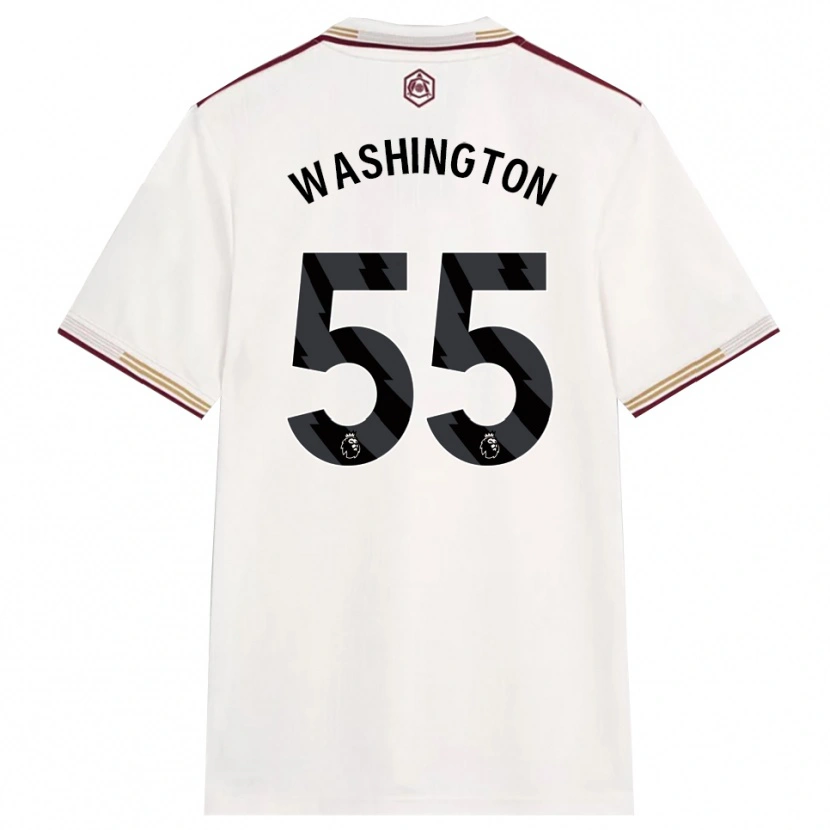 Danxen Dame Marcell Washington #55 Off White Burgunder Tredje Sett Drakt Trøye 2025/26 Skjorter T-Skjorte