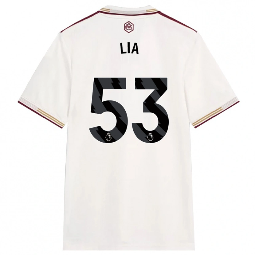 Danxen Dame Vivienne Lia #53 Off White Burgunder Tredje Sett Drakt Trøye 2025/26 Skjorter T-Skjorte