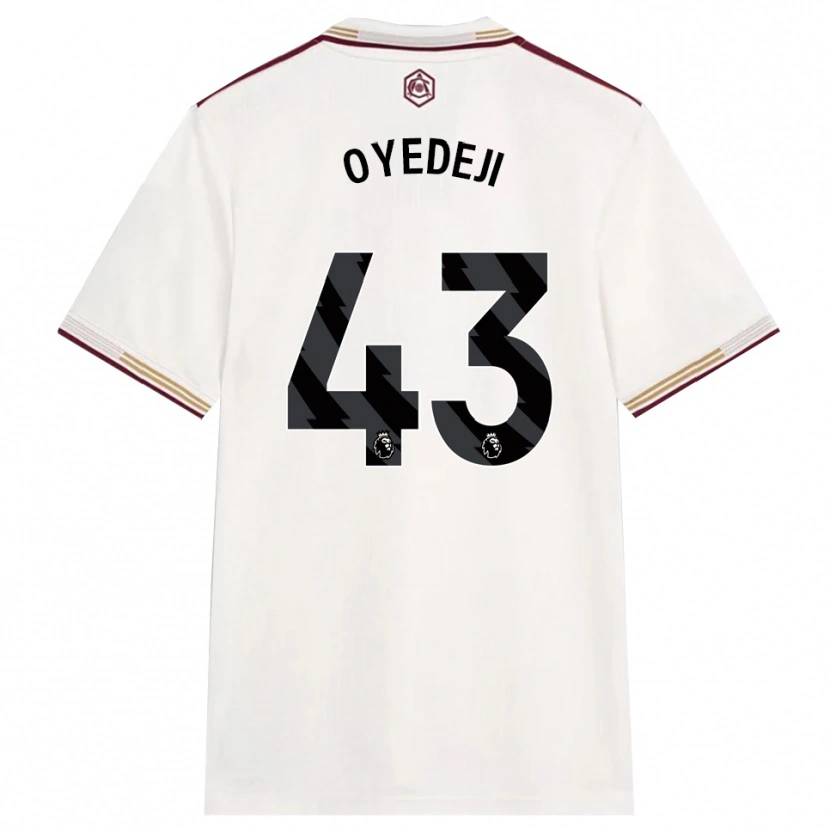 Danxen Dame Nathan Butler Oyedeji #43 Off White Burgunder Tredje Sett Drakt Trøye 2025/26 Skjorter T-Skjorte