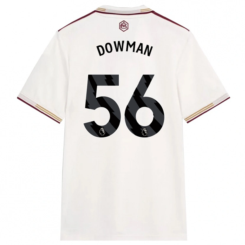 Danxen Dame Max Dowman #56 Off White Burgunder Tredje Sett Drakt Trøye 2025/26 Skjorter T-Skjorte