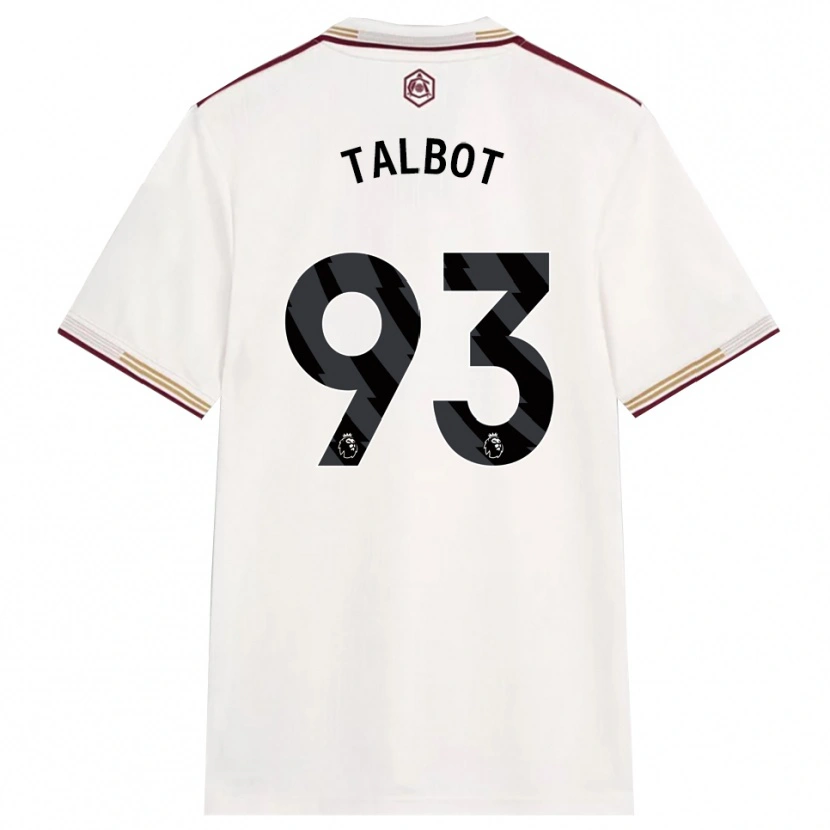 Danxen Dame Jack Talbot #93 Off White Burgunder Tredje Sett Drakt Trøye 2025/26 Skjorter T-Skjorte