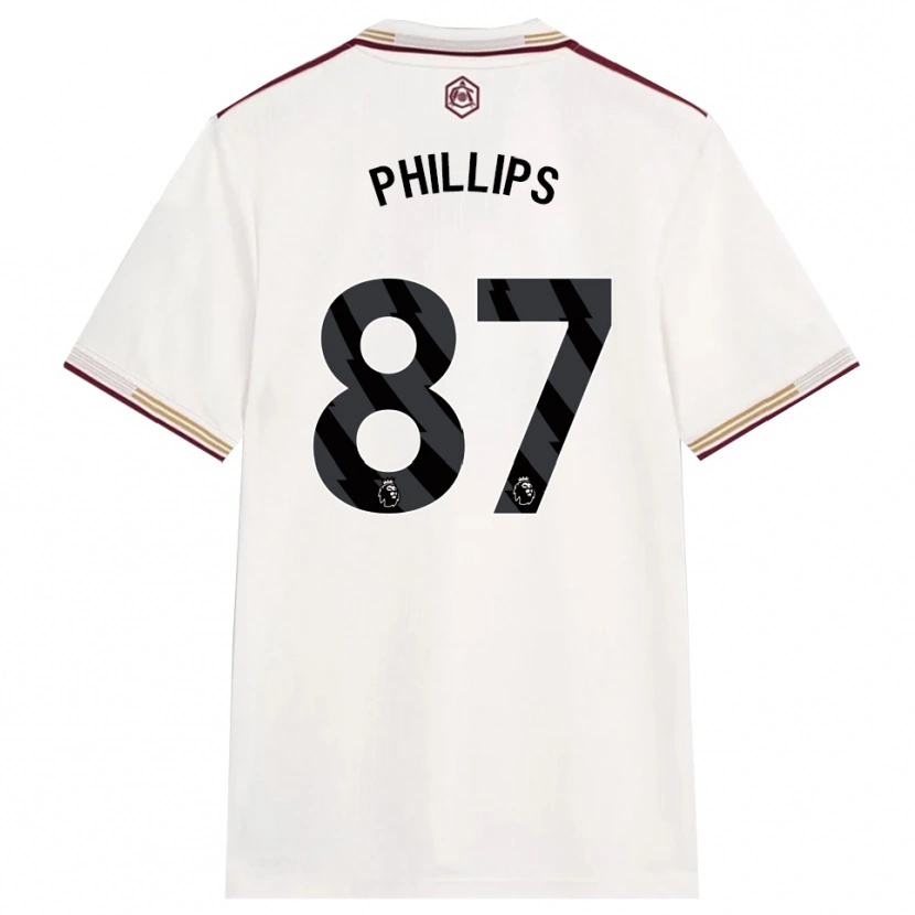 Danxen Dame Bowen Phillips #87 Off White Burgunder Tredje Sett Drakt Trøye 2025/26 Skjorter T-Skjorte