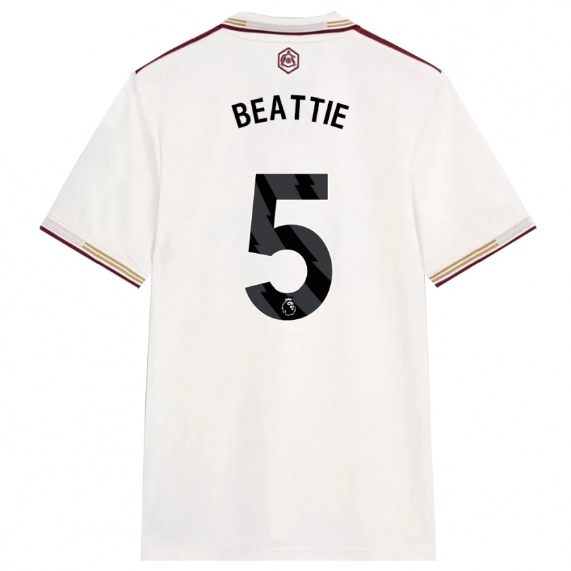 Danxen Dame Jen Beattie #5 Off White Burgunder Tredje Sett Drakt Trøye 2025/26 Skjorter T-Skjorte