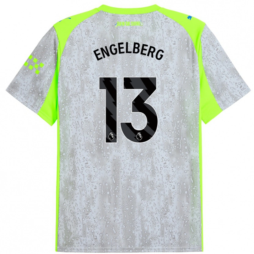 Danxen Dame Stavros Engelberg #13 Grå Gul Tredje Sett Drakt Trøye 2025/26 Skjorter T-Skjorte