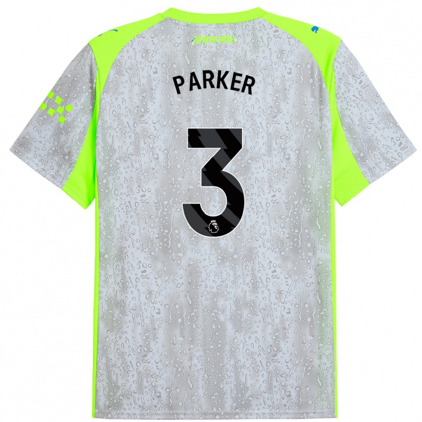 Danxen Dame Harrison Parker #3 Grå Gul Tredje Sett Drakt Trøye 2025/26 Skjorter T-Skjorte