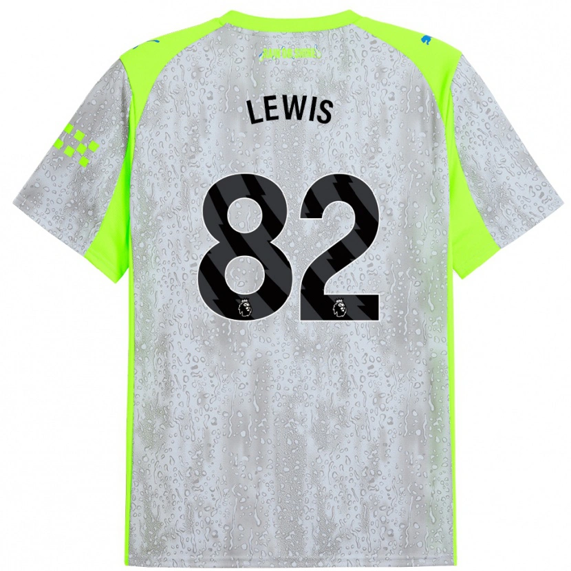 Danxen Dame Rico Lewis #82 Grå Gul Tredje Sett Drakt Trøye 2025/26 Skjorter T-Skjorte