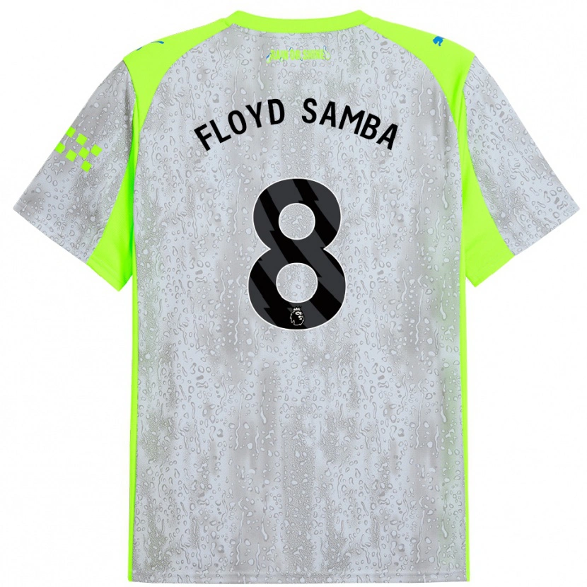 Danxen Dame Floyd Samba #8 Grå Gul Tredje Sett Drakt Trøye 2025/26 Skjorter T-Skjorte