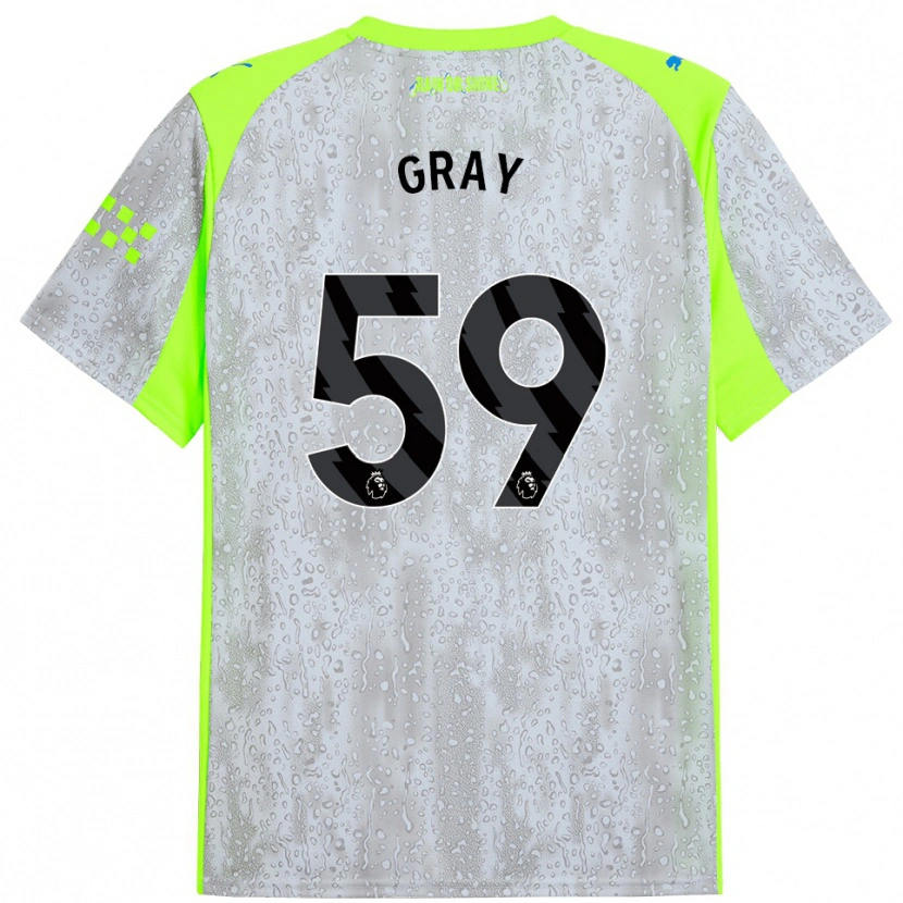 Danxen Dame Charlie Gray #59 Grå Gul Tredje Sett Drakt Trøye 2025/26 Skjorter T-Skjorte