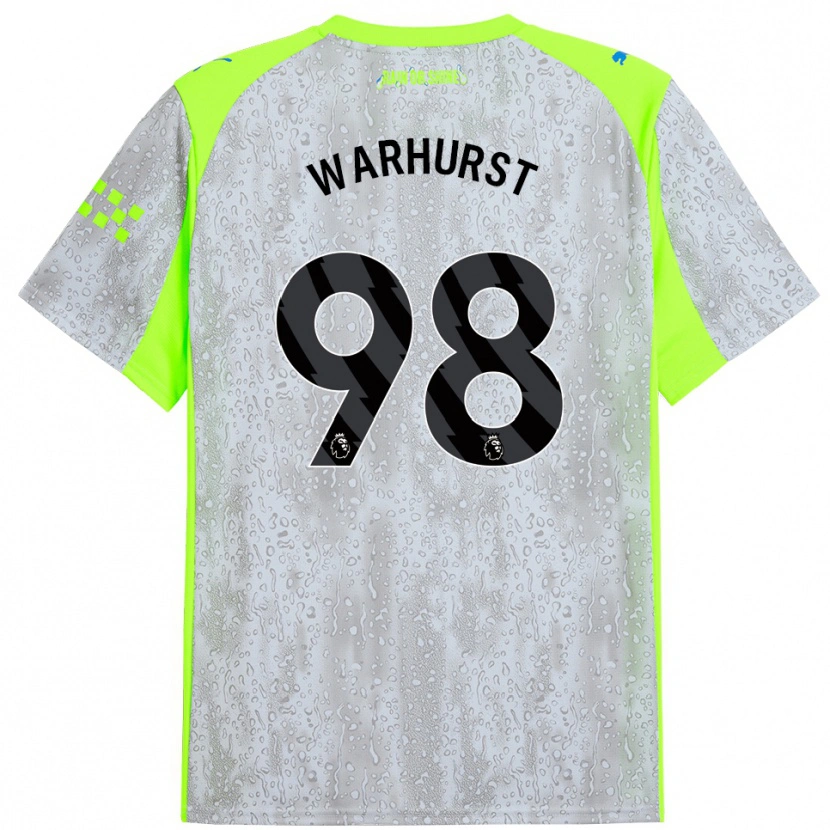Danxen Dame Matty Warhurst #98 Grå Gul Tredje Sett Drakt Trøye 2025/26 Skjorter T-Skjorte