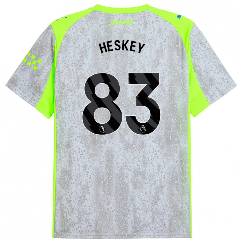 Danxen Dame Reigan Heskey #83 Grå Gul Tredje Sett Drakt Trøye 2025/26 Skjorter T-Skjorte