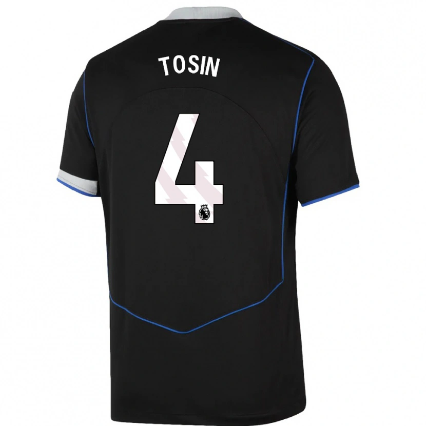 Danxen Dame Tosin Adarabioyo #4 Svart Blå Sølv Tredje Sett Drakt Trøye 2025/26 Skjorter T-Skjorte