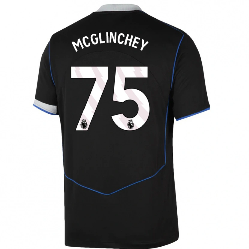 Danxen Dame Harry Mcglinchey #75 Svart Blå Sølv Tredje Sett Drakt Trøye 2025/26 Skjorter T-Skjorte