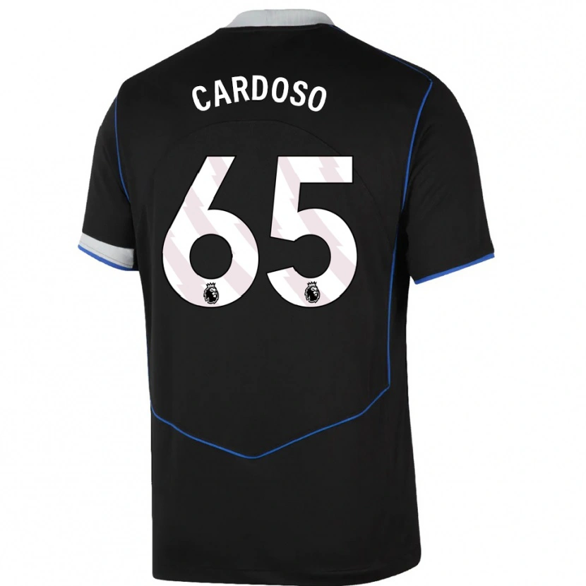 Danxen Dame Leo Cardoso #65 Svart Blå Sølv Tredje Sett Drakt Trøye 2025/26 Skjorter T-Skjorte