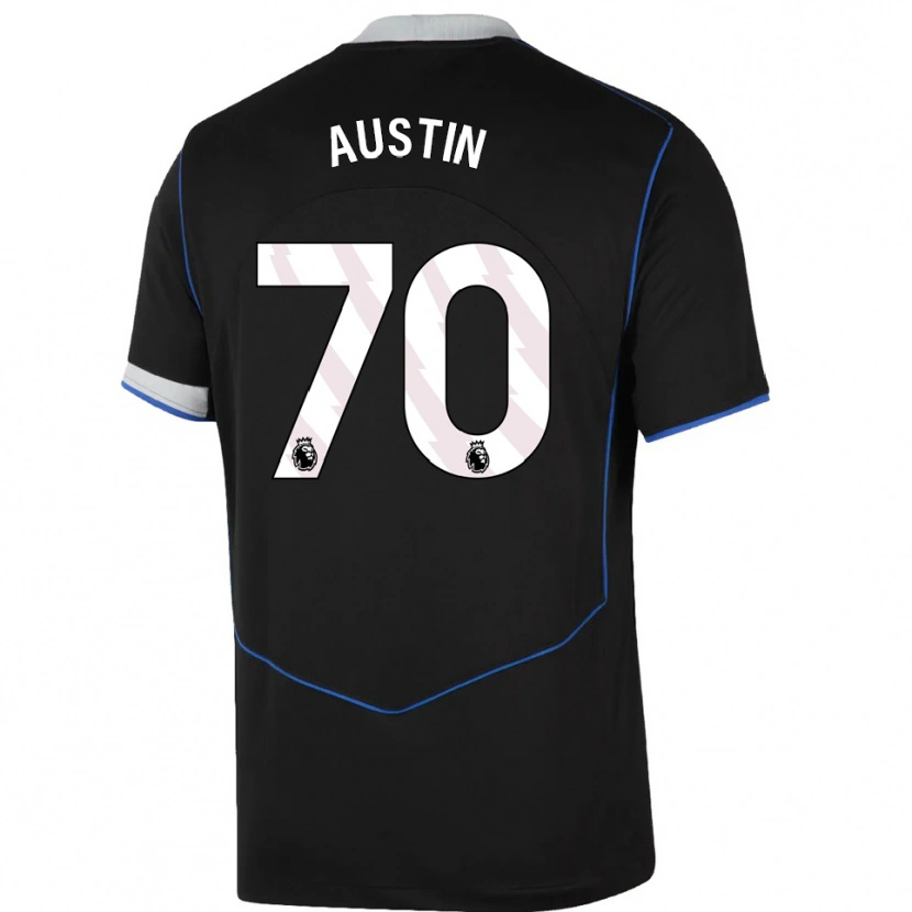 Danxen Dame Jack Austin #70 Svart Blå Sølv Tredje Sett Drakt Trøye 2025/26 Skjorter T-Skjorte