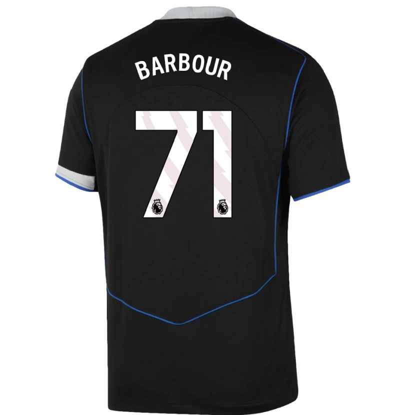 Danxen Dame Kobe Barbour #71 Svart Blå Sølv Tredje Sett Drakt Trøye 2025/26 Skjorter T-Skjorte