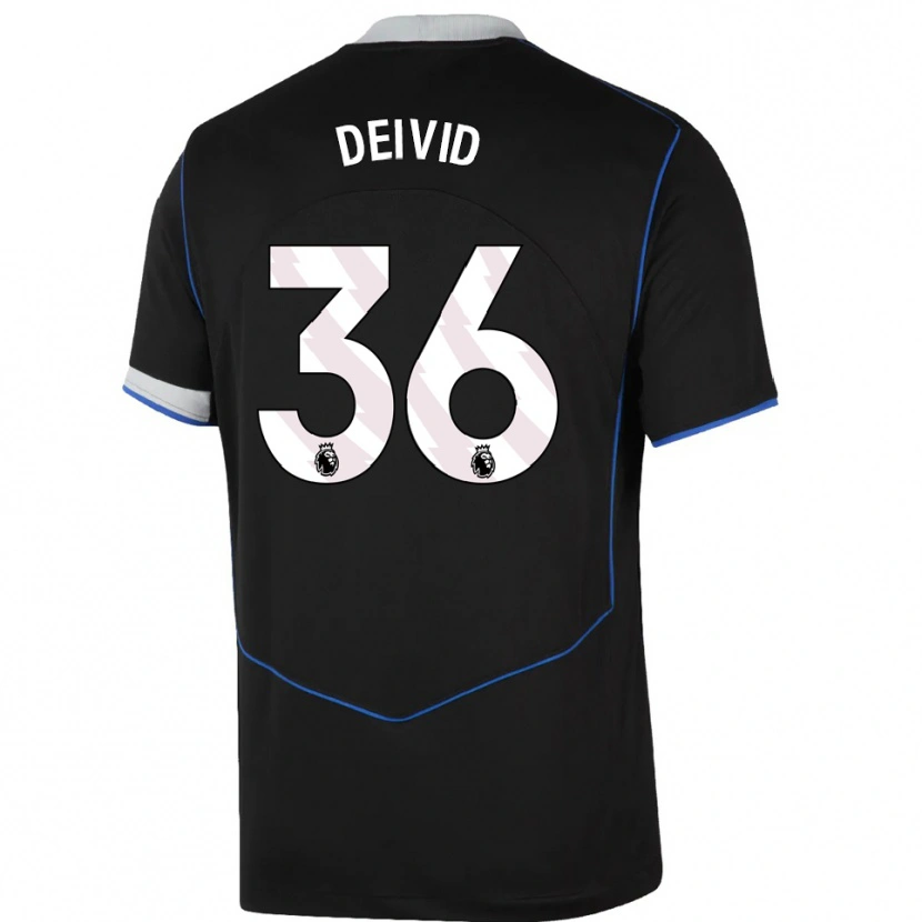 Danxen Dame Deivid Washington #36 Svart Blå Sølv Tredje Sett Drakt Trøye 2025/26 Skjorter T-Skjorte