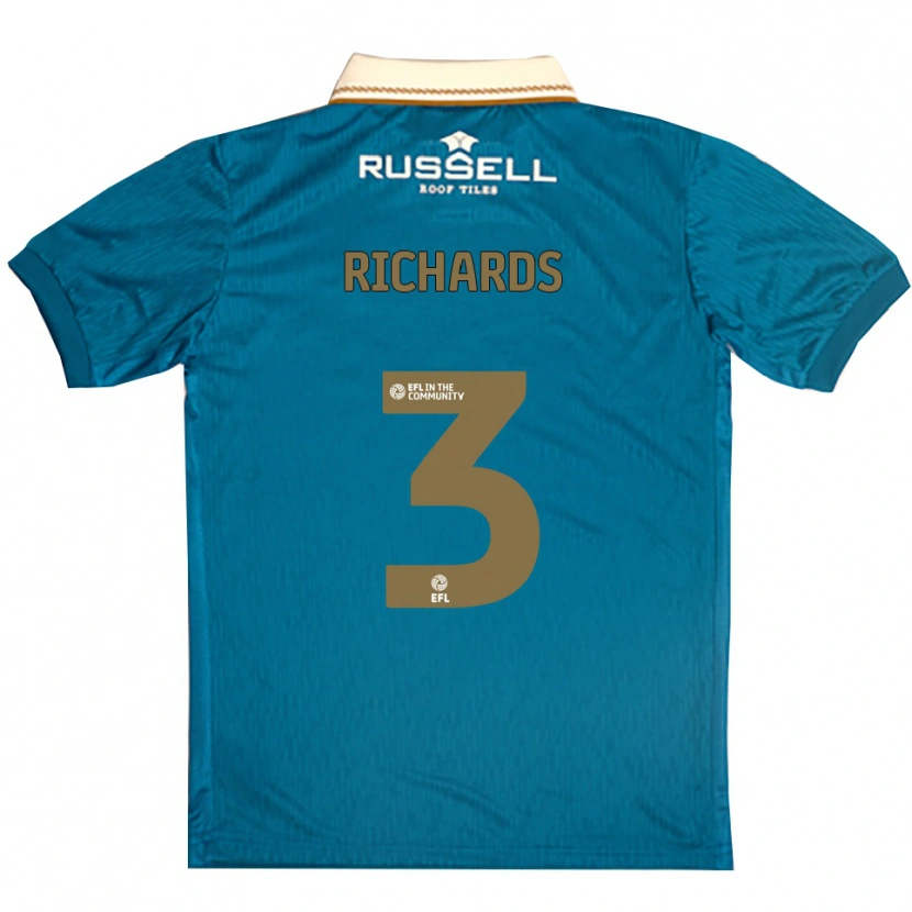 Danxen Barn Sophie Richards #3 Lyseblå Hvit Bortetrøye Drakt Trøye 2025/26 Skjorter T-Skjorte