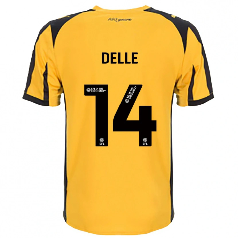 Danxen Barn Mani Delle #14 Oransje Svart Bortetrøye Drakt Trøye 2025/26 Skjorter T-Skjorte