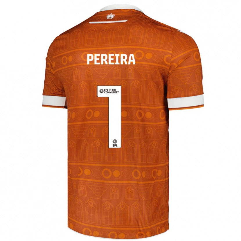 Danxen Barn Joel Pereira #1 Oransje Hvit Bortetrøye Drakt Trøye 2025/26 Skjorter T-Skjorte