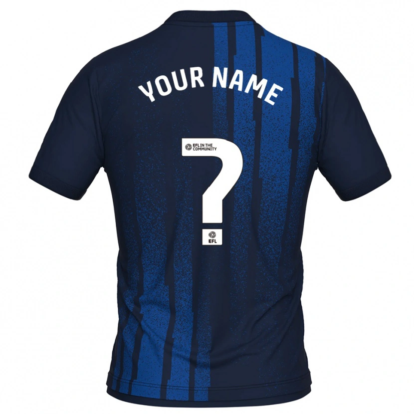 Danxen Barn Navnet Ditt #0 Marineblå Hvit Bortetrøye Drakt Trøye 2025/26 Skjorter T-Skjorte