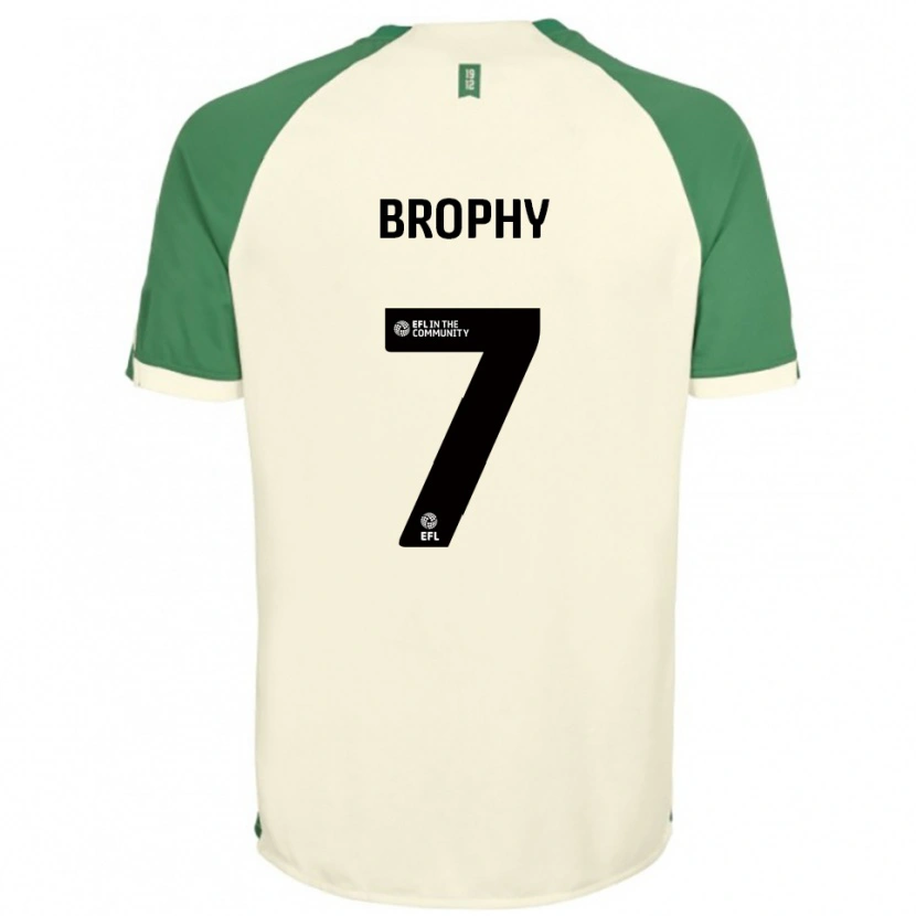 Danxen Barn James Brophy #7 Off-White Grønn Bortetrøye Drakt Trøye 2025/26 Skjorter T-Skjorte