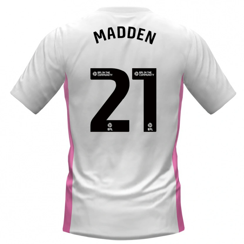 Danxen Barn Paddy Madden #21 Hvit Rød Bortetrøye Drakt Trøye 2025/26 Skjorter T-Skjorte