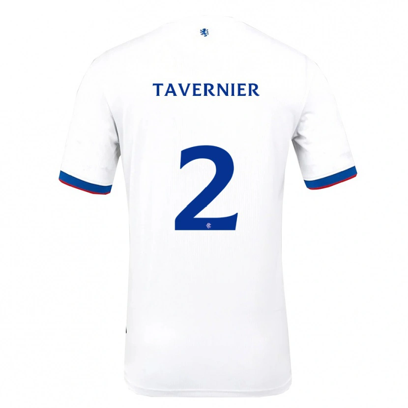 Danxen Barn James Tavernier #2 Hvit Rød Blå Bortetrøye Drakt Trøye 2025/26 Skjorter T-Skjorte
