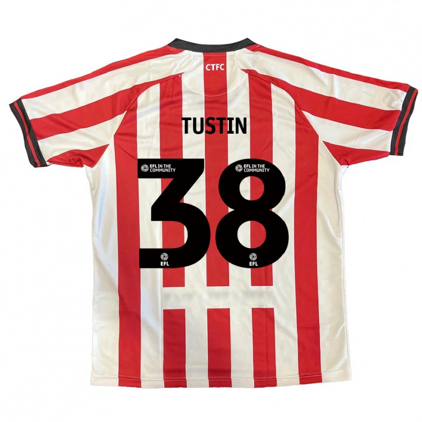 Danxen Mann Harry Tustin #38 Rød Hvit Svart Hjemmetrøye Drakt Trøye 2025/26 Skjorter T-Skjorte