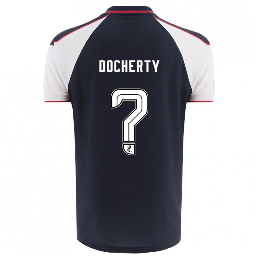 Danxen Mann Rachel Docherty #0 Marineblå Hvit Hjemmetrøye Drakt Trøye 2025/26 Skjorter T-Skjorte