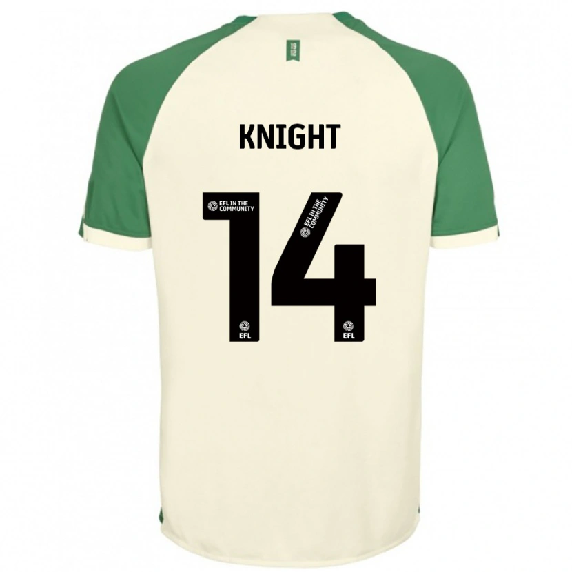 Danxen Mann Ben Knight #14 Off-White Grønn Bortetrøye Drakt Trøye 2025/26 Skjorter T-Skjorte