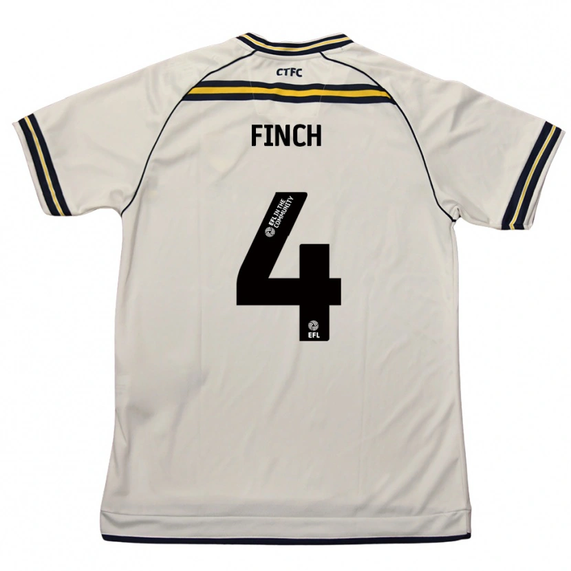 Danxen Mann Holly Finch #4 Hvit Marineblå Bortetrøye Drakt Trøye 2025/26 Skjorter T-Skjorte