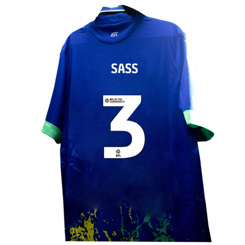 Danxen Mann Freddie Sass #3 Blå Gul Bortetrøye Drakt Trøye 2025/26 Skjorter T-Skjorte