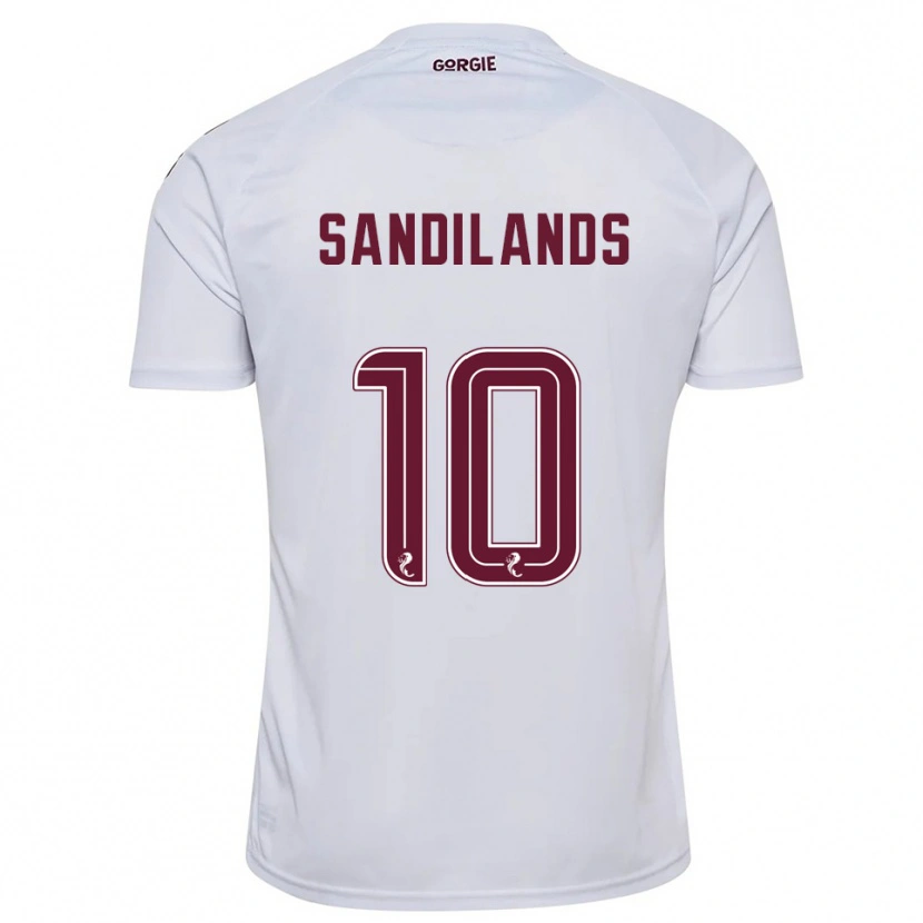 Danxen Mann Callum Sandilands #10 Hvit Burgunder Bortetrøye Drakt Trøye 2025/26 Skjorter T-Skjorte