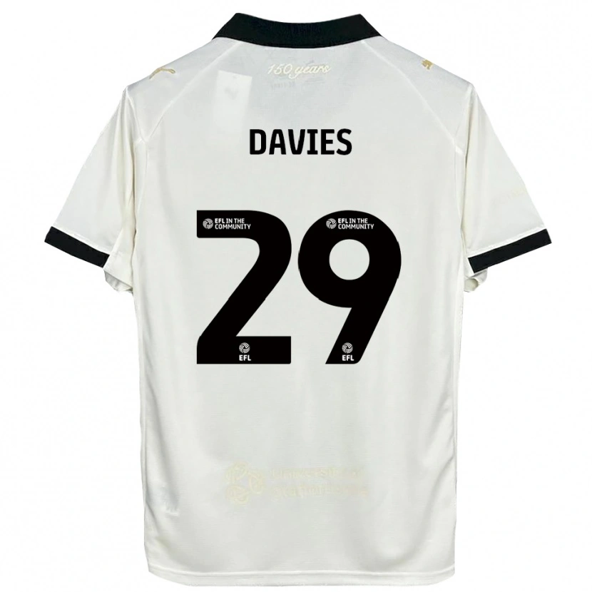Danxen Dame Arron Davies #29 Off-White Svart Hjemmetrøye Drakt Trøye 2025/26 Skjorter T-Skjorte