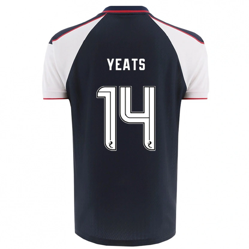 Danxen Dame Finn Yeats #14 Marineblå Hvit Hjemmetrøye Drakt Trøye 2025/26 Skjorter T-Skjorte