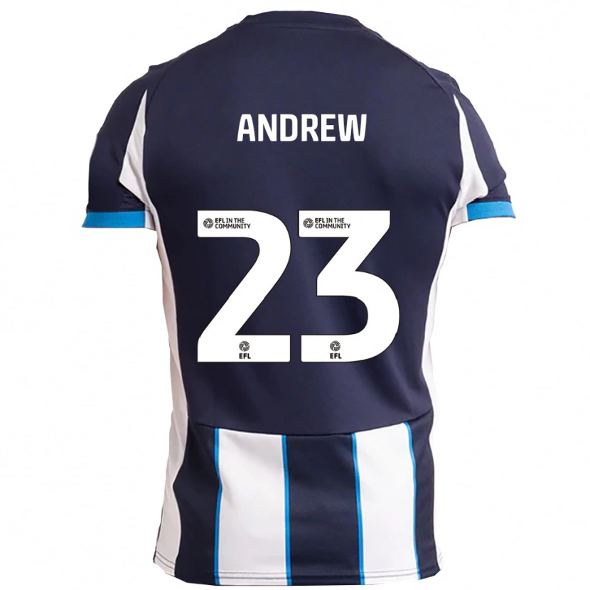 Danxen Dame Danny Andrew #23 Hvit Marineblå Bortetrøye Drakt Trøye 2025/26 Skjorter T-Skjorte