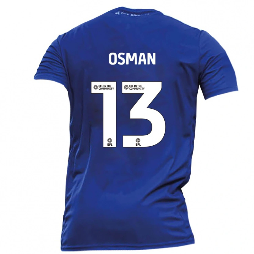 Danxen Dame Cemal Osman #13 Blå Hvit Bortetrøye Drakt Trøye 2025/26 Skjorter T-Skjorte