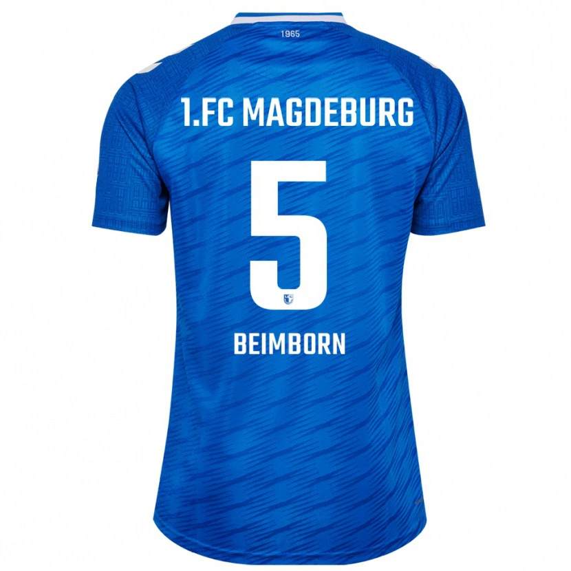 Danxen Barn Leander Beimborn #5 Blå Hvit Hjemmetrøye Drakt Trøye 2025/26 Skjorter T-Skjorte