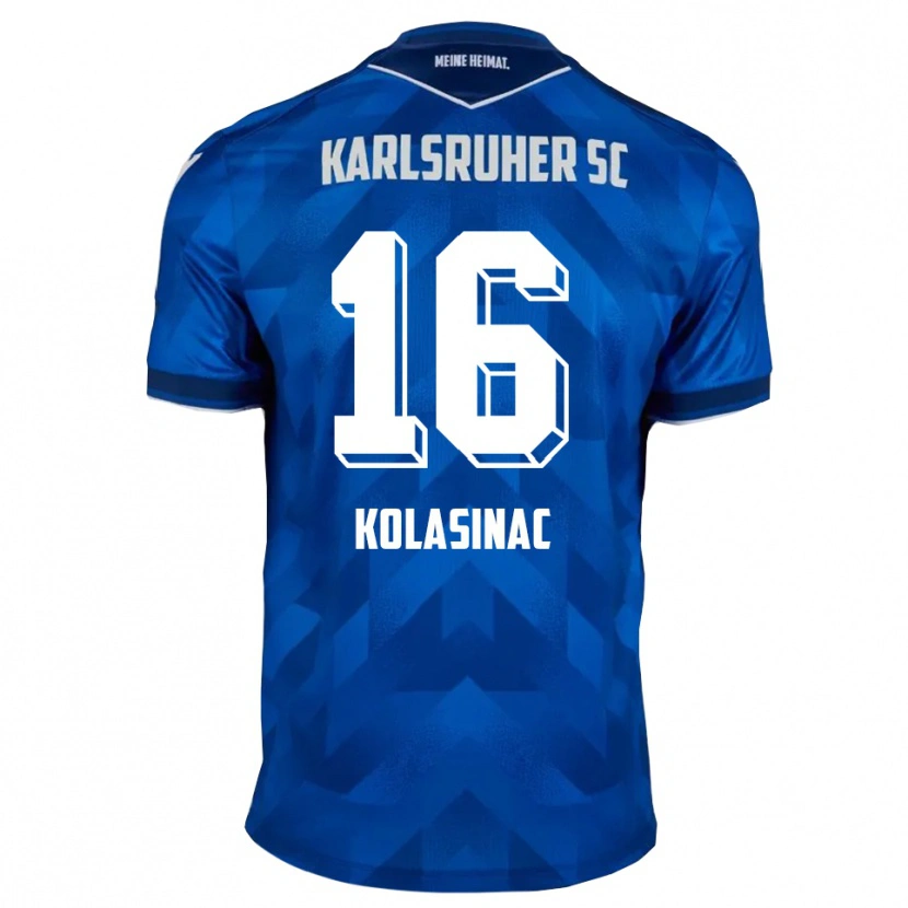 Danxen Barn Ajdin Kolasinac #16 Blå Hvit Hjemmetrøye Drakt Trøye 2025/26 Skjorter T-Skjorte