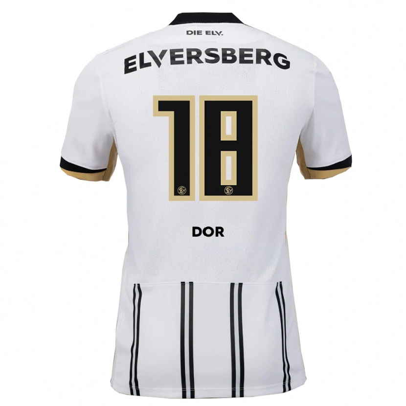 Danxen Barn Jibril Dor #18 Hvit Svart Hjemmetrøye Drakt Trøye 2025/26 Skjorter T-Skjorte