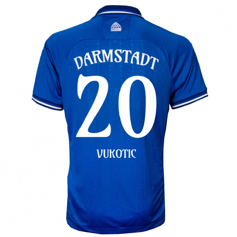 Danxen Barn Aleksandar Vukotic #20 Blå Hvit Hjemmetrøye Drakt Trøye 2025/26 Skjorter T-Skjorte