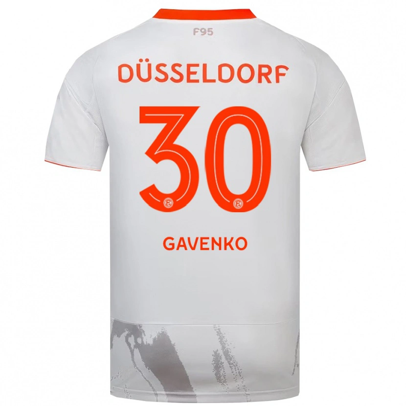Danxen Barn Ivan Gavenko #30 Hvit Oransje Bortetrøye Drakt Trøye 2025/26 Skjorter T-Skjorte